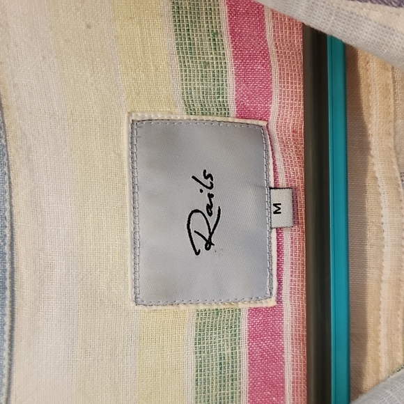 Rails Charli Rainbow Stripe Button Down Shirt - Picture 3 of 9